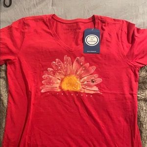 LIFE IS GOOD PINK T SHIRT